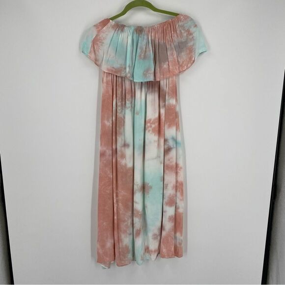 Yidarton Women’s Tie Dye Off the Shoulder Maxi Slip Dress size S - Picture 1 of 3
